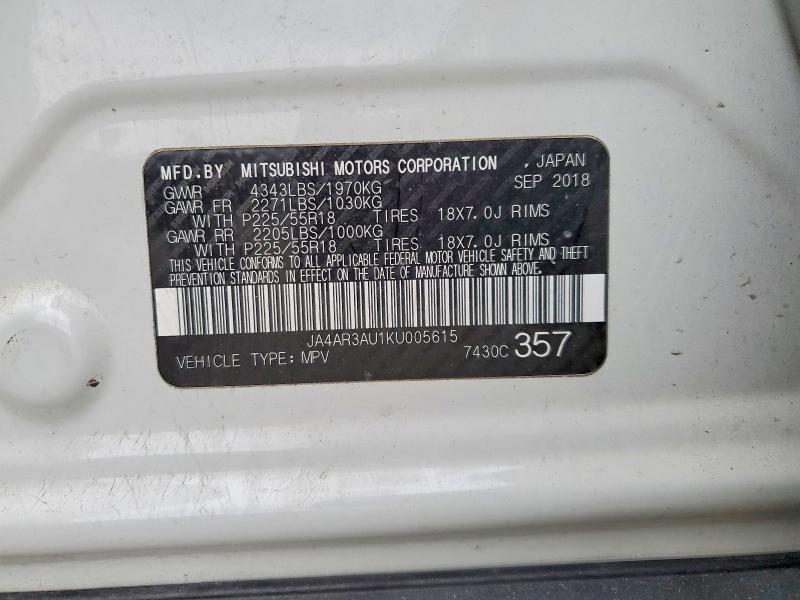 Aukcja sprzedaży 2019 Mitsubishi Outlander Sport, vin: JA4AR3AU1KU005615, numer aukcji: 77733585