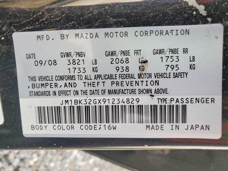Aukcja sprzedaży 2009 Mazda 3, vin: JM1BK32GX91234829, numer aukcji: 77234605