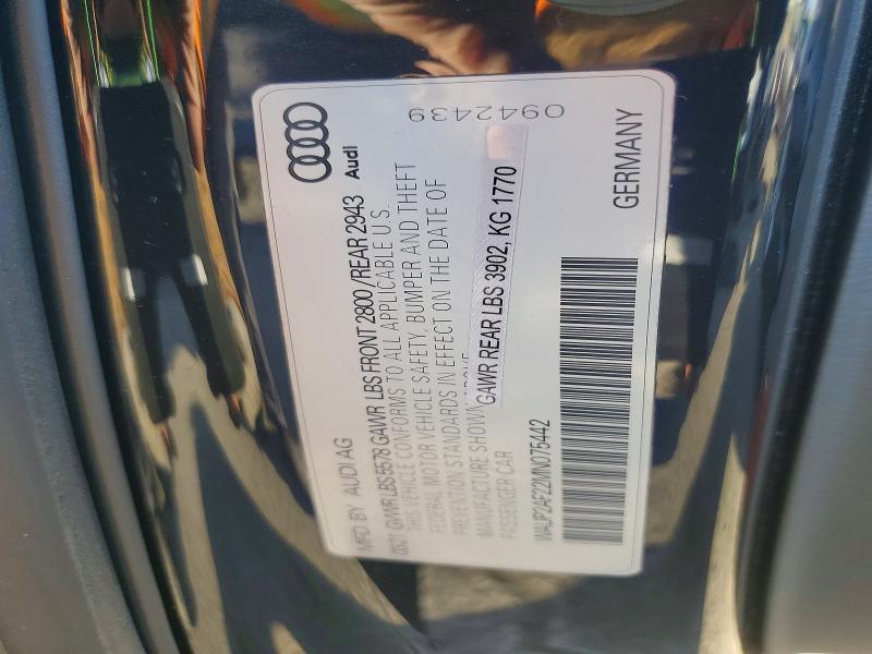 Продаж на аукціоні авто 2021 Audi A7, vin: WAUP2AF22MN075442, номер лоту: 76798785