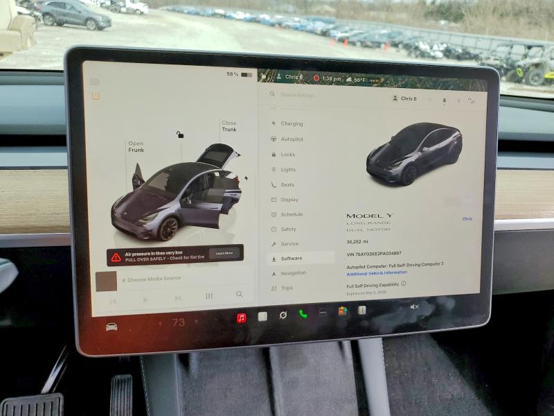 Aukcja sprzedaży 2023 Tesla Model Y, vin: 7SAYGDEE2PA034897, numer aukcji: 78262365