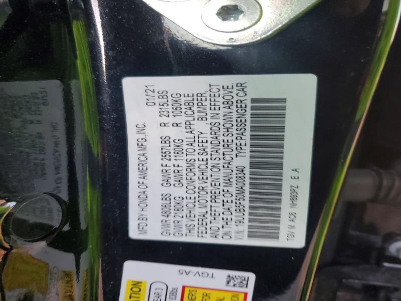 Aukcja sprzedaży 2021 Acura Tlx, vin: 19UUB5F50MA008340, numer aukcji: 75195455