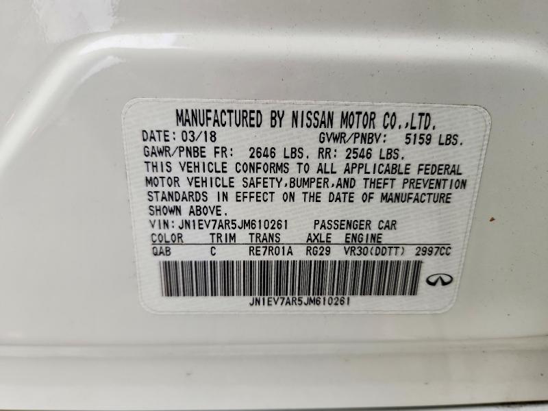 Продаж на аукціоні авто 2018 Infiniti Q50, vin: JN1EV7AR5JM610261, номер лоту: 76774785