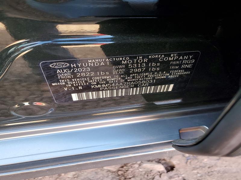 2024 Hyundai Ioniq 6 მანქანა იყიდება აუქციონზე, vin: KMHM54AA7RA058031, აუქციონის ნომერი: 77822875