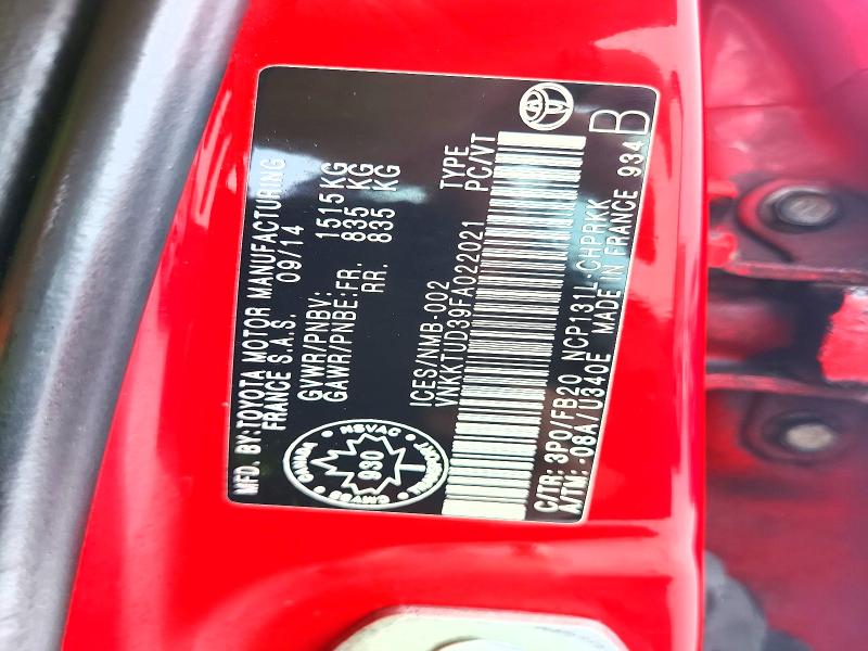Aukcja sprzedaży 2015 Toyota Yaris, vin: VNKKTUD39FA022021, numer aukcji: 75828035