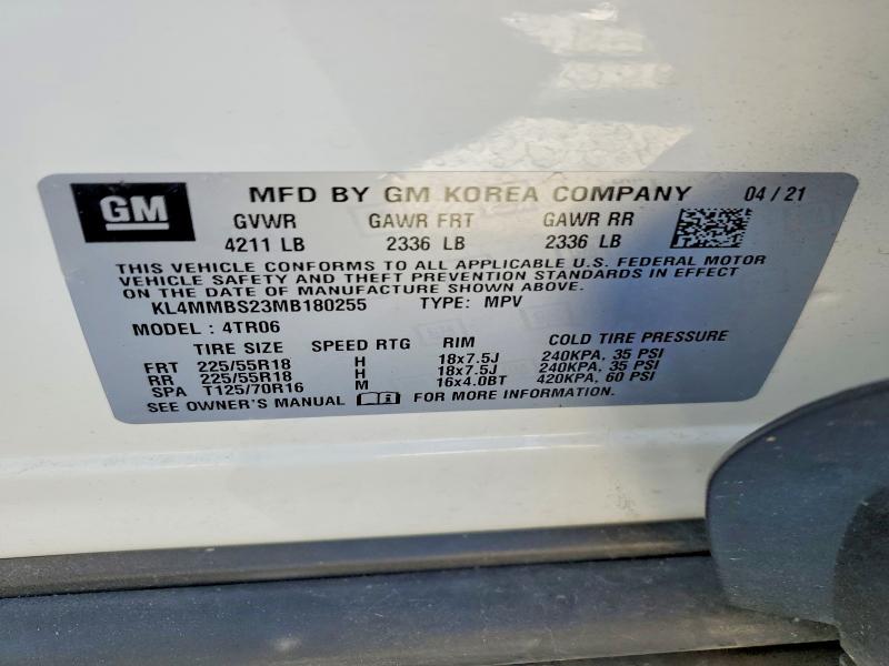 Aukcja sprzedaży 2021 Buick Encore Gx, vin: KL4MMBS23MB180255, numer aukcji: 78455365
