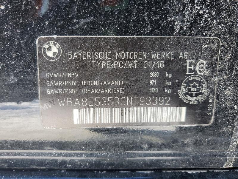 2016 Bmw 320 მანქანა იყიდება აუქციონზე, vin: WBA8E5G53GNT93392, აუქციონის ნომერი: 78645635