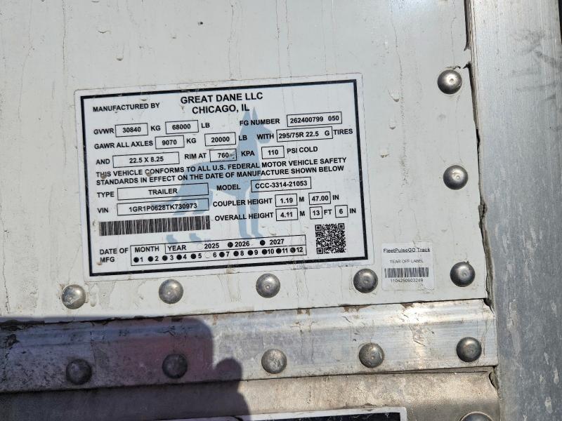 76747985 :رقم المزاد ، 1GR1P0628TK730973 vin ، 2026 Great Dane Trailers مزاد بيع