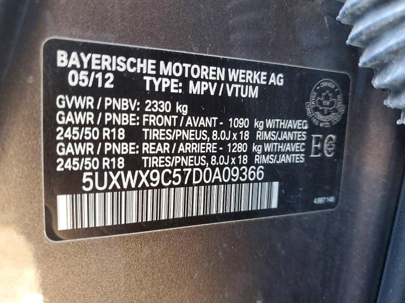 Продаж на аукціоні авто 2013 Bmw X3, vin: 5UXWX9C57D0A09366, номер лоту: 78470885