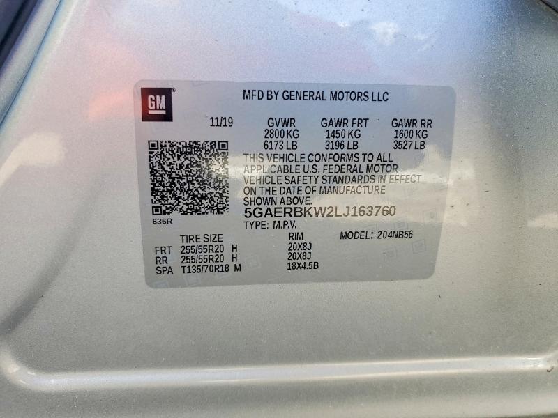 2020 Buick Enclave Es მანქანა იყიდება აუქციონზე, vin: 5GAERBKW2LJ163760, აუქციონის ნომერი: 78027225