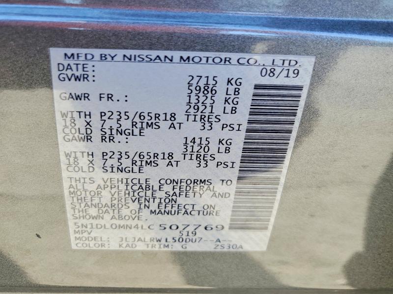 Продажа на аукционе авто 2020 Infiniti Qx60, vin: 5N1DL0MN4LC507769, номер лота: 77338065
