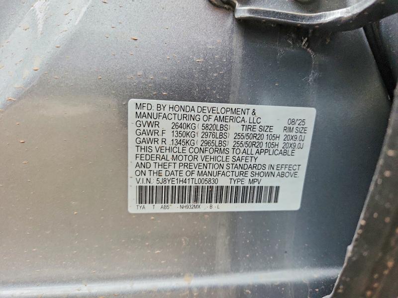 Aukcja sprzedaży 2026 Acura Mdx, vin: 5J8YE1H41TL005830, numer aukcji: 77214995