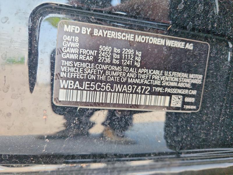 78321015 :رقم المزاد ، WBAJE5C56JWA97472 vin ، 2018 Bmw 540 مزاد بيع