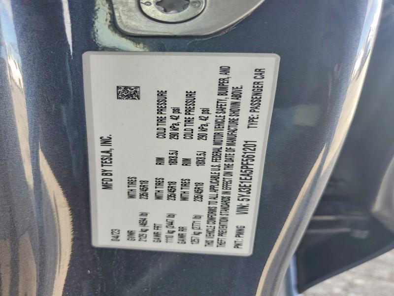 2023 Tesla Model 3 მანქანა იყიდება აუქციონზე, vin: 5YJ3E1EA5PF561201, აუქციონის ნომერი: 77625115