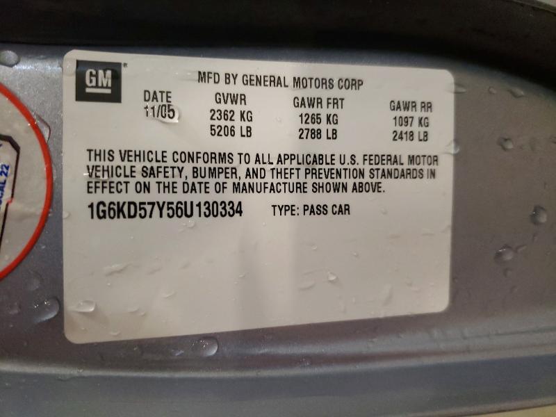 Продажа на аукционе авто 2006 Cadillac Dts, vin: 1G6KD57Y56U130334, номер лота: 77033665