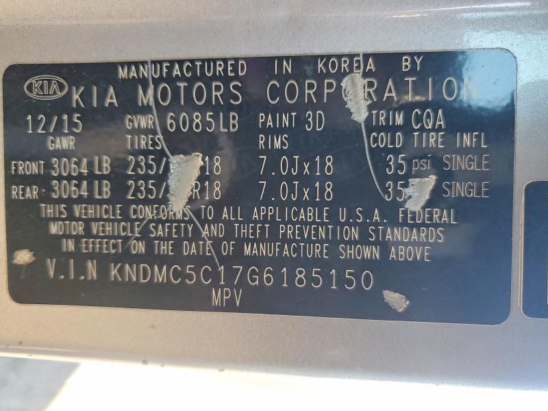 Продаж на аукціоні авто 2016 Kia Sedona, vin: KNDMC5C17G6185150, номер лоту: 76526725