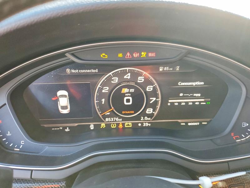 2018 Audi S5 Premium მანქანა იყიდება აუქციონზე, vin: WAUB4CF51JA031347, აუქციონის ნომერი: 75368835