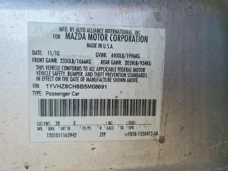 Продаж на аукціоні авто 2011 Mazda 6, vin: 1YVHZ8CH8B5M08691, номер лоту: 75922635