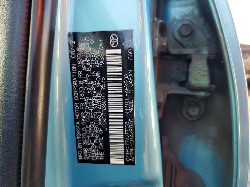 Продаж на аукціоні авто 2012 Toyota Prius C, vin: JTDKDTB36C1019575, номер лоту: 77347715