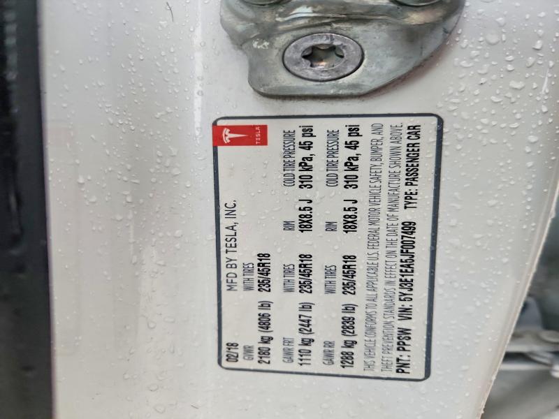 Aukcja sprzedaży 2018 Tesla Model 3, vin: 5YJ3E1EA5JF007499, numer aukcji: 78641525
