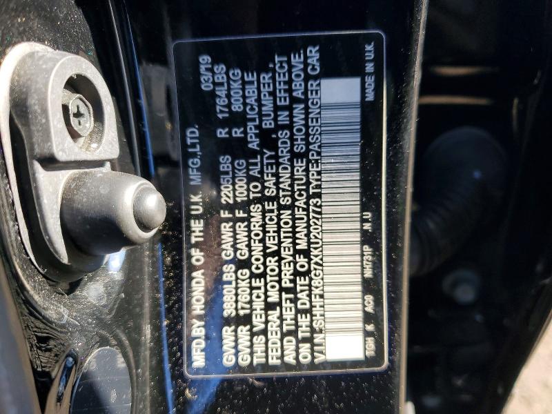Aukcja sprzedaży 2019 Honda Civic, vin: SHHFK8G7XKU202773, numer aukcji: 79071725