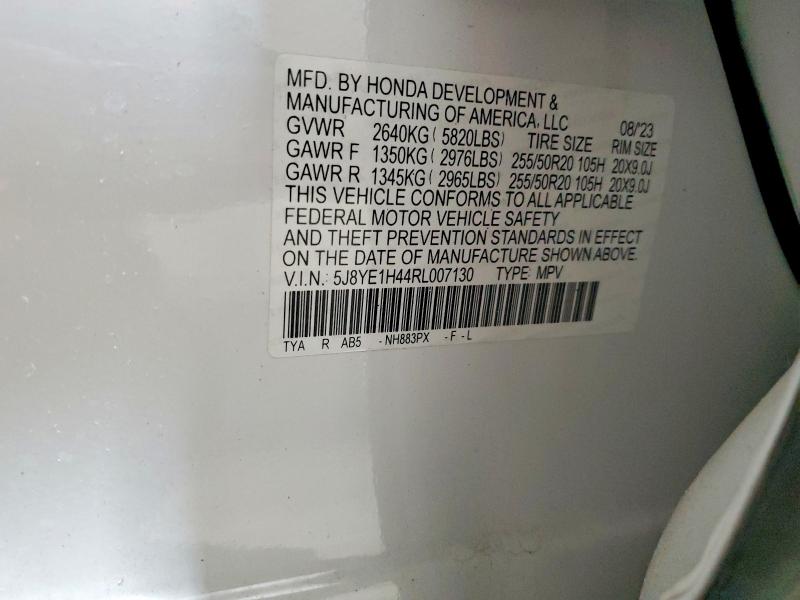 2024 Acura Mdx მანქანა იყიდება აუქციონზე, vin: 5J8YE1H44RL007130, აუქციონის ნომერი: 76014425