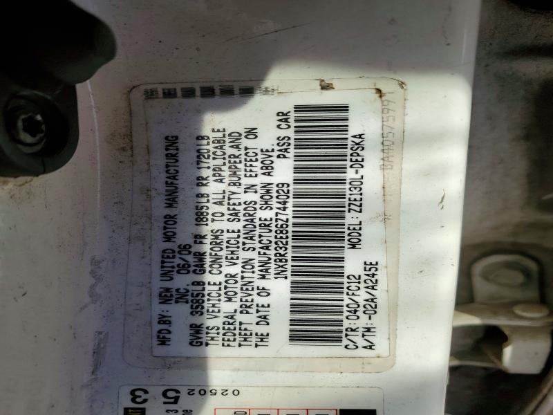Aukcja sprzedaży 2006 Toyota Corolla, vin: 1NXBR32E86Z744029, numer aukcji: 77504865