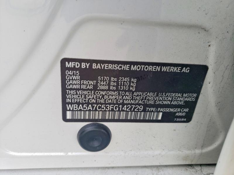Продажа на аукционе авто 2015 Bmw 528, vin: WBA5A7C53FG142729, номер лота: 76474385