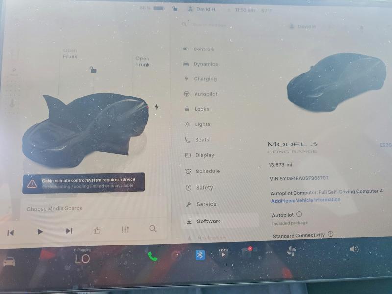 2025 Tesla Model 3 მანქანა იყიდება აუქციონზე, vin: 5YJ3E1EA0SF968707, აუქციონის ნომერი: 77614785