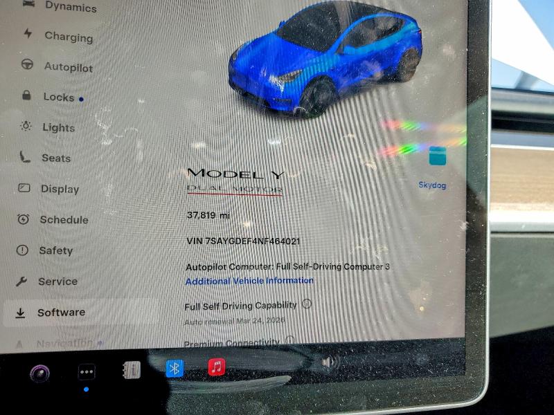 Продаж на аукціоні авто 2022 Tesla Model Y, vin: 7SAYGDEF4NF464021, номер лоту: 78607335