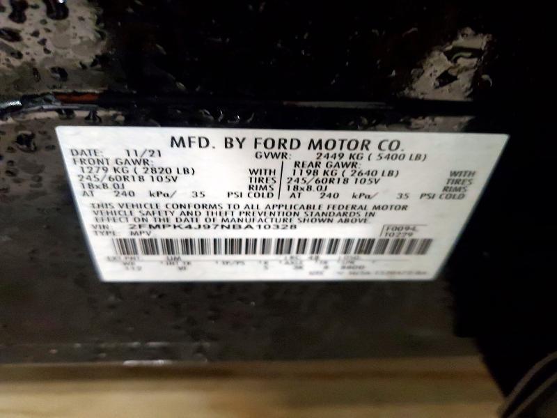 Продажа на аукционе авто 2022 Ford Edge, vin: 2FMPK4J97NBA10328, номер лота: 78420235