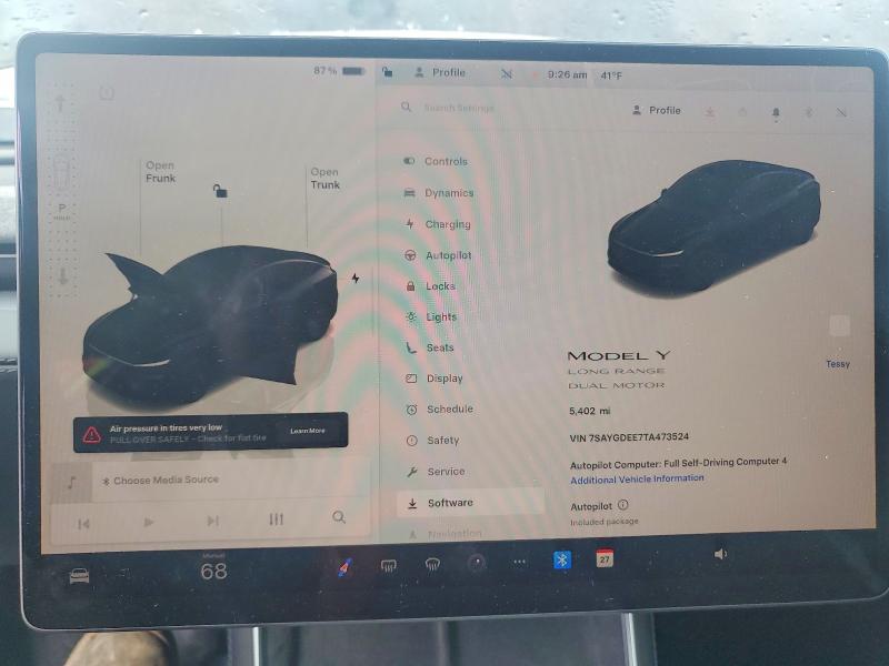 2026 Tesla Model Y მანქანა იყიდება აუქციონზე, vin: 7SAYGDEE7TA473524, აუქციონის ნომერი: 76228155