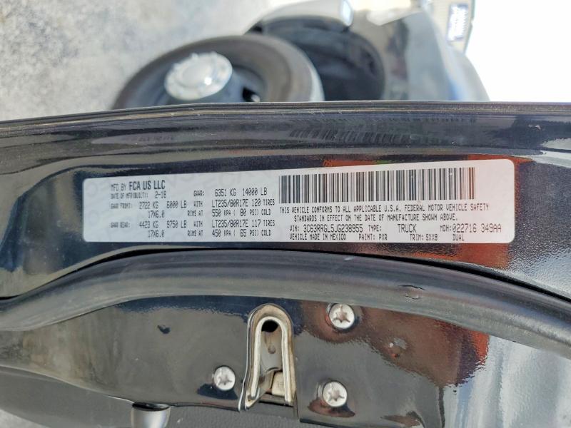 76974805 :رقم المزاد ، 3C63RRGL5JG238955 vin ، 2018 Ram 3500 مزاد بيع
