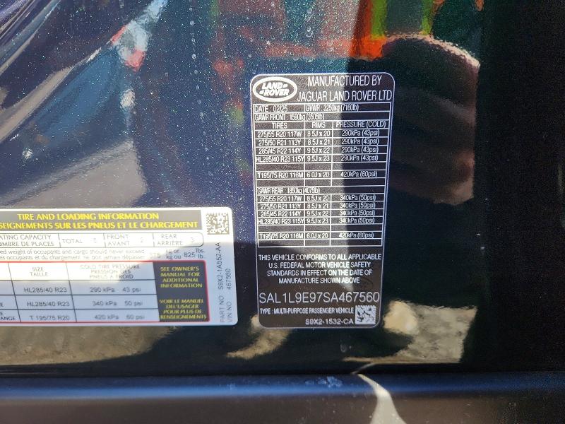 Продажа на аукционе авто 2025 Land Rover Range Rover Sport, vin: SAL1L9E97SA467560, номер лота: 78479695