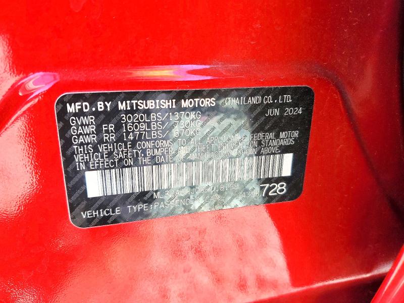 Продаж на аукціоні авто 2024 Mitsubishi Mirage Es, vin: ML32AUHJ0RH018199, номер лоту: 76715325