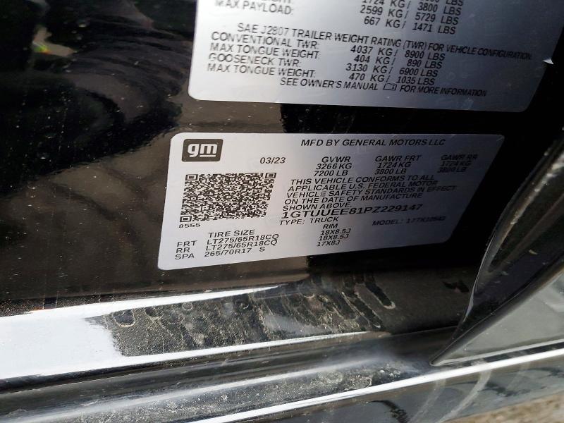 2023 Gmc Sierra მანქანა იყიდება აუქციონზე, vin: 1GTUUEE81PZ229147, აუქციონის ნომერი: 75466995