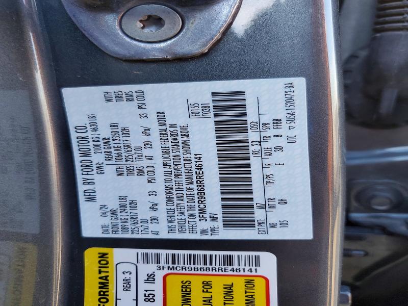 77130685 :رقم المزاد ، 3FMCR9B68RRE46141 vin ، 2024 Ford Bronco Spo مزاد بيع