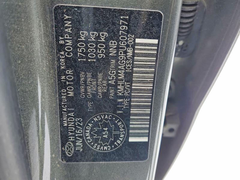 Aukcja sprzedaży 2023 Hyundai Elantra, vin: KMHLM4AG9PU607971, numer aukcji: 74156975