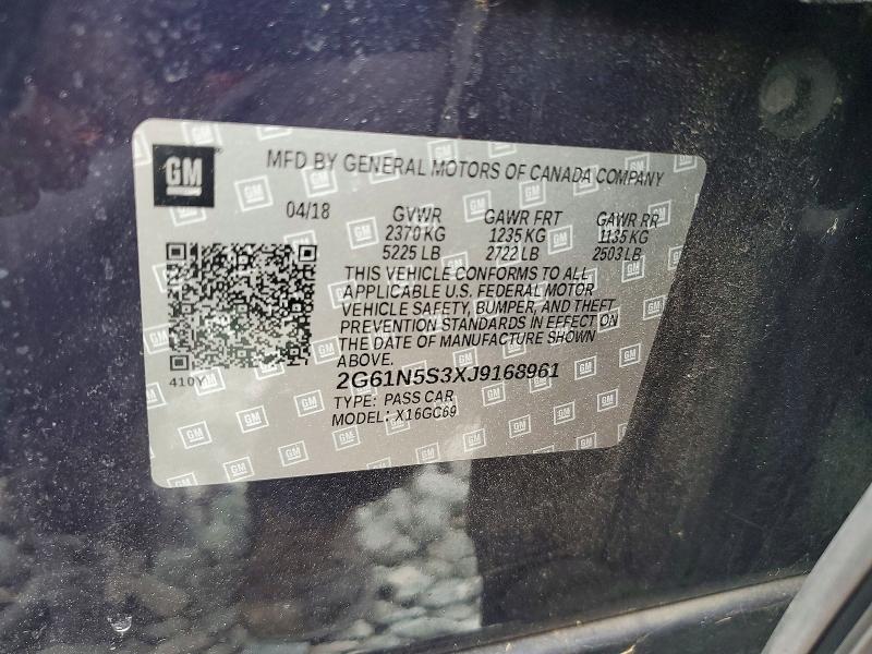 Aukcja sprzedaży 2018 Cadillac Xts, vin: 2G61N5S3XJ9168961, numer aukcji: 76968385