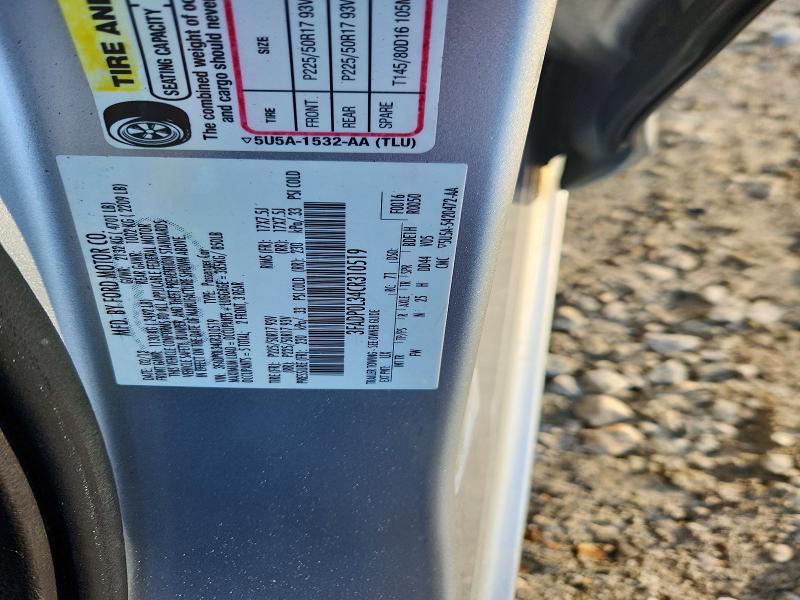 Aukcja sprzedaży 2012 Ford Fusion, vin: 3FADP0L34CR310519, numer aukcji: 76941105