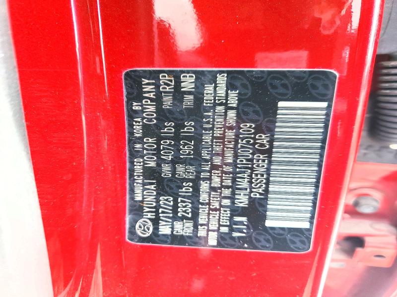 Продаж на аукціоні авто 2023 Hyundai Elantra Hybrid, vin: KMHLM4AJ1PU075109, номер лоту: 75541145