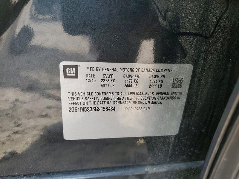 2016 Cadillac Xts მანქანა იყიდება აუქციონზე, vin: 2G61M5S36G9153434, აუქციონის ნომერი: 75788115
