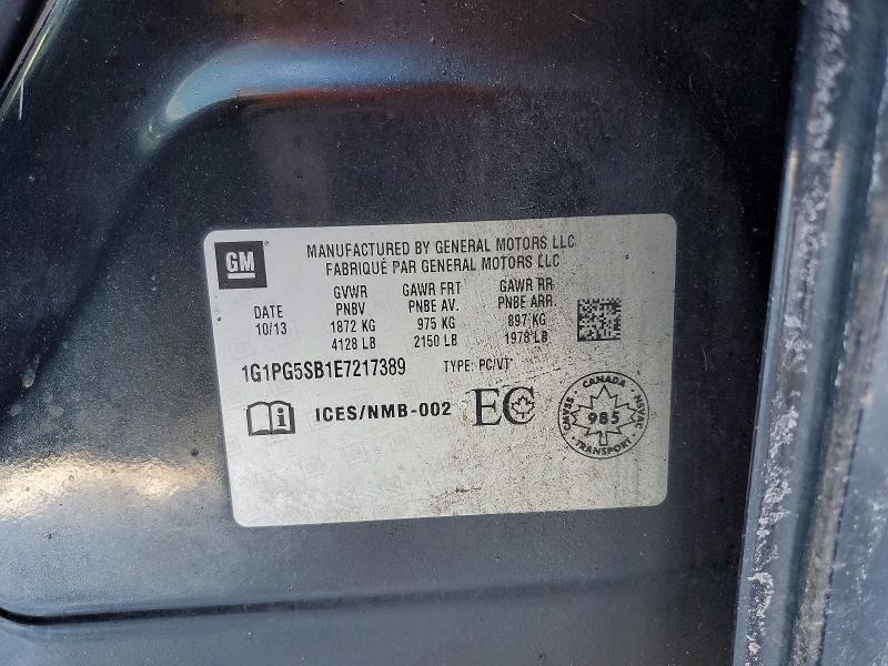Продаж на аукціоні авто 2014 Chevrolet Cruze, vin: 1G1PG5SB1E7217389, номер лоту: 76647665