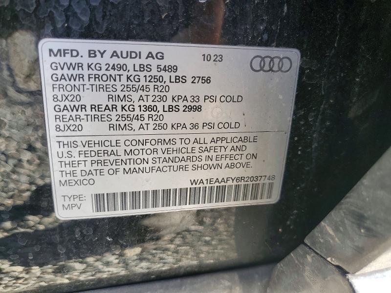 Aukcja sprzedaży 2024 Audi Q5, vin: WA1EAAFY6R2037748, numer aukcji: 77202735