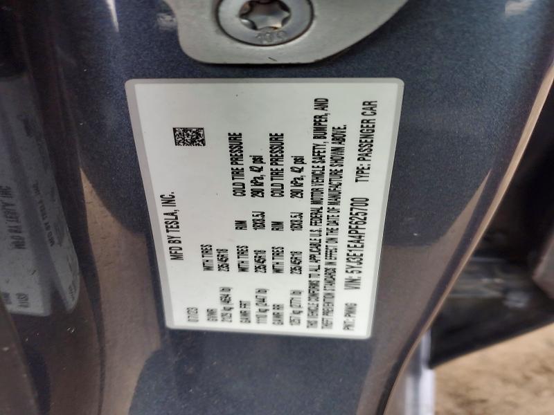 78249595 :رقم المزاد ، 5YJ3E1EA4PF625700 vin ، 2023 Tesla Model 3 مزاد بيع