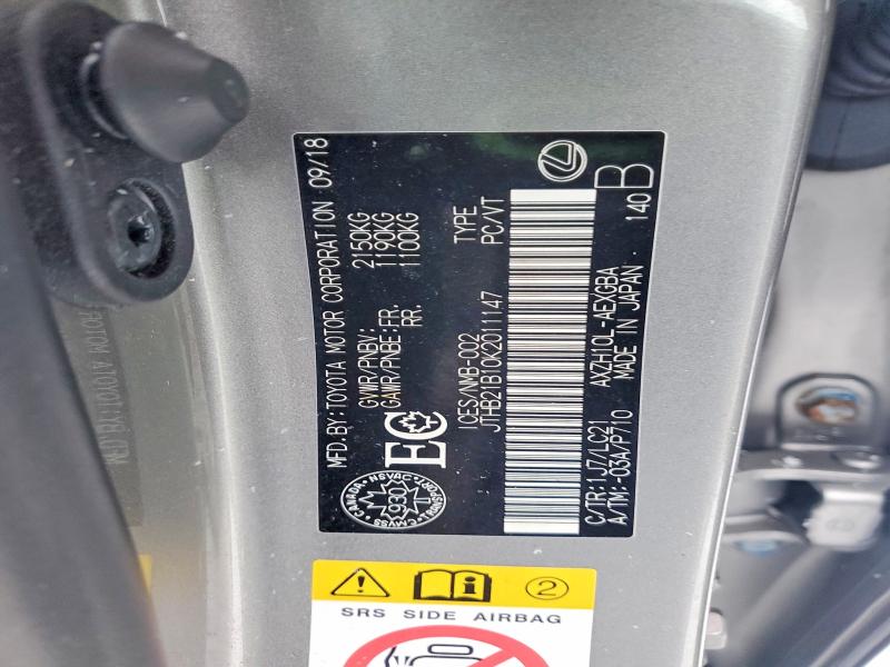 2019 Lexus Es მანქანა იყიდება აუქციონზე, vin: JTHB21B10K2011147, აუქციონის ნომერი: 75870985