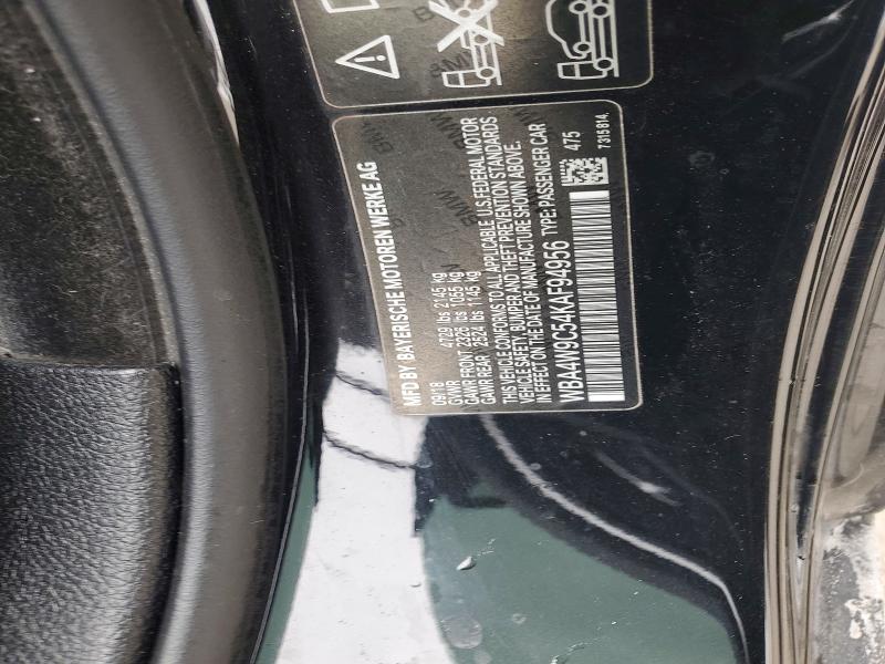 75597635 :رقم المزاد ، WBA4W9C54KAF94956 vin ، 2019 Bmw 440xi مزاد بيع