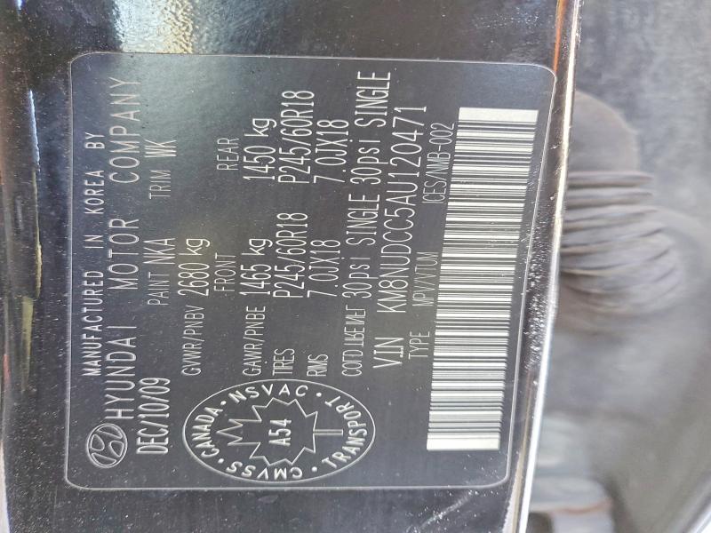Продажа на аукционе авто 2010 Hyundai Veracruz G, vin: KM8NUDCC5AU120471, номер лота: 74583995