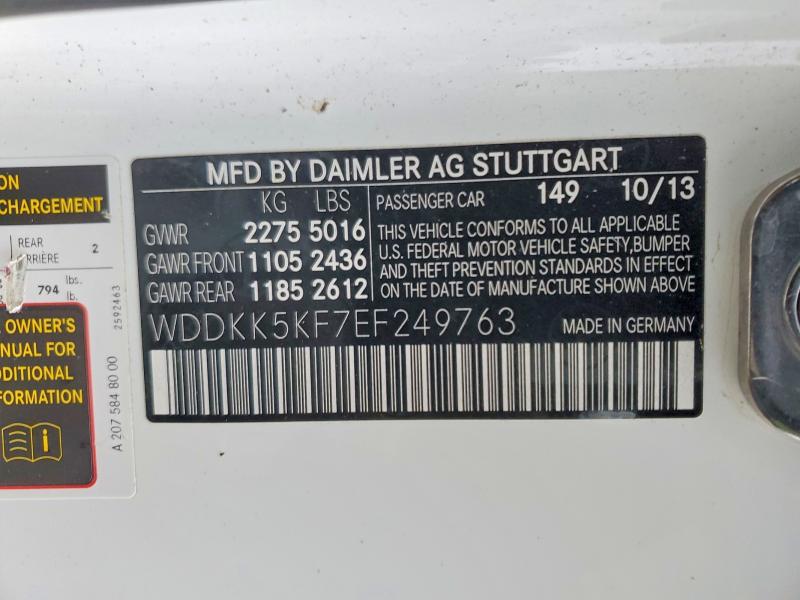 75428405 :رقم المزاد ، WDDKK5KF7EF249763 vin ، 2014 Mercedes-benz E مزاد بيع