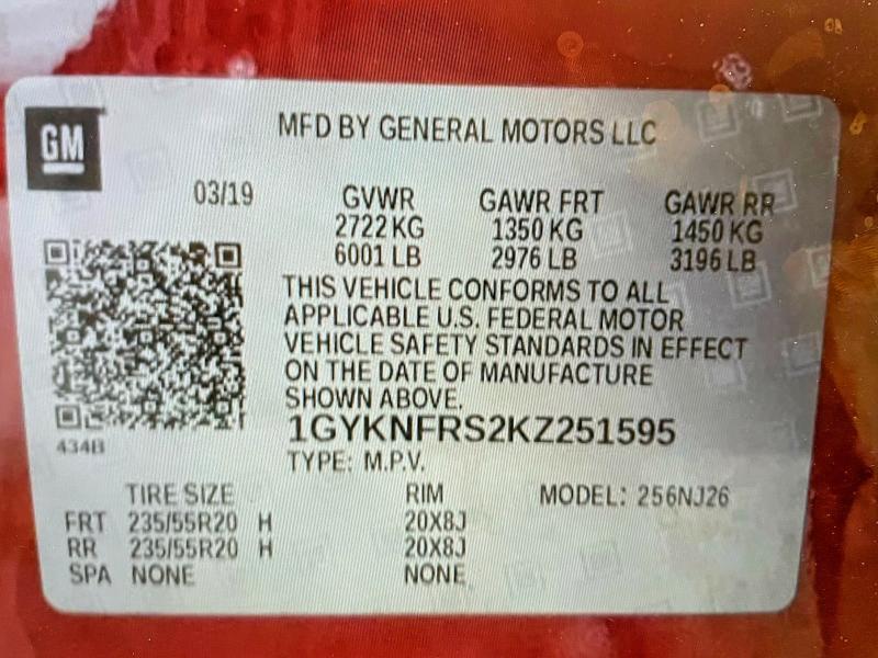 Продаж на аукціоні авто 2019 Cadillac Xt5, vin: 1GYKNFRS2KZ251595, номер лоту: 79501225