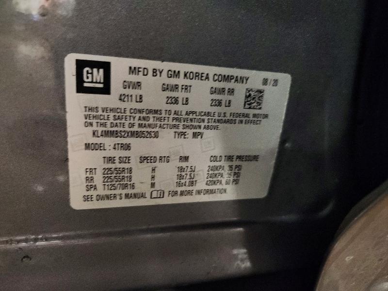 2021 Buick Encore Gx მანქანა იყიდება აუქციონზე, vin: KL4MMBS2XMB052630, აუქციონის ნომერი: 76183845